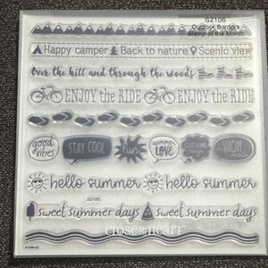 Close to My Heart Outdoor Borders Stamp Set - Black